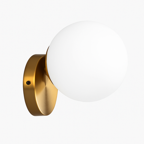 Applique murale doré et boule en verre Frost