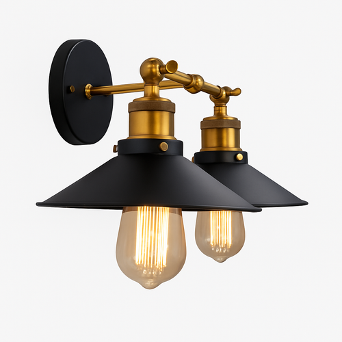 Applique murale doré et noir rustique Country