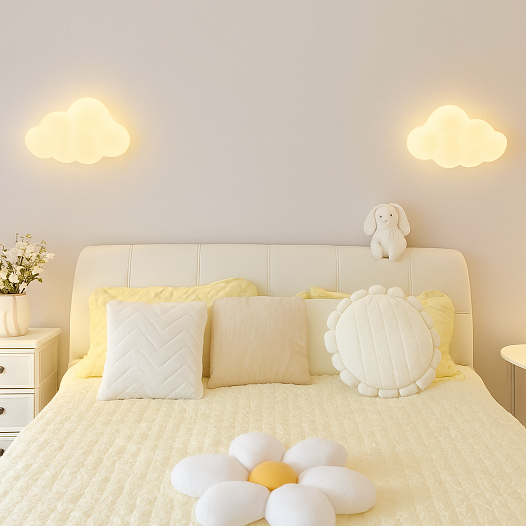 Applique murale en forme de nuage blanc pour chambre d'enfant - vue 4 sur 8