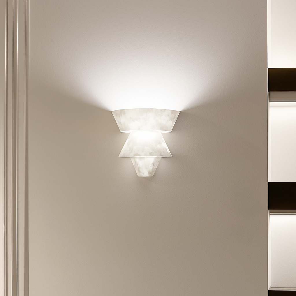 applique murale en marbre naturel design lumineux décoratif - vue 6 sur 8