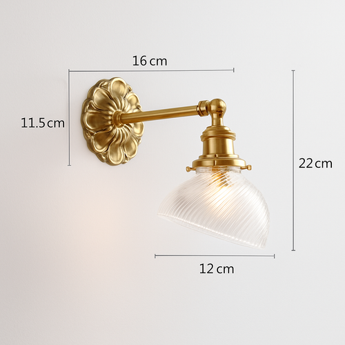Rustikale Wandleuchte aus satiniertem Glas - vue 20 sur 23