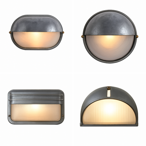 applique murale extérieure style industriel rétro en aluminium