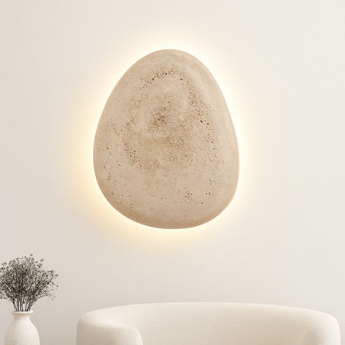 applique murale extérieure étanche en travertin naturel à led