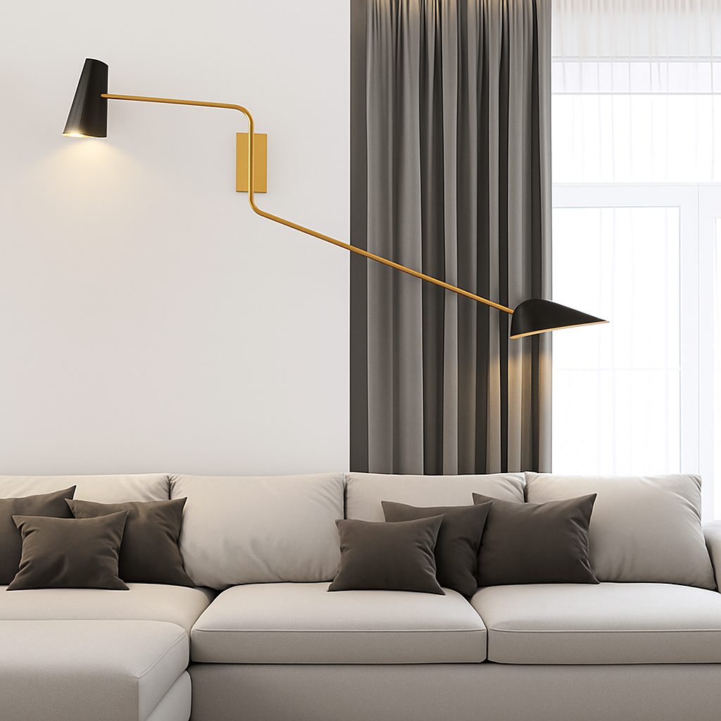 applique murale industrielle en cuivre à bras pivotant pour décoration moderne - vue 6 sur 15