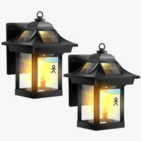 Solar-Wandleuchten LED mit Bewegungsmelder für außen (2er-Set)