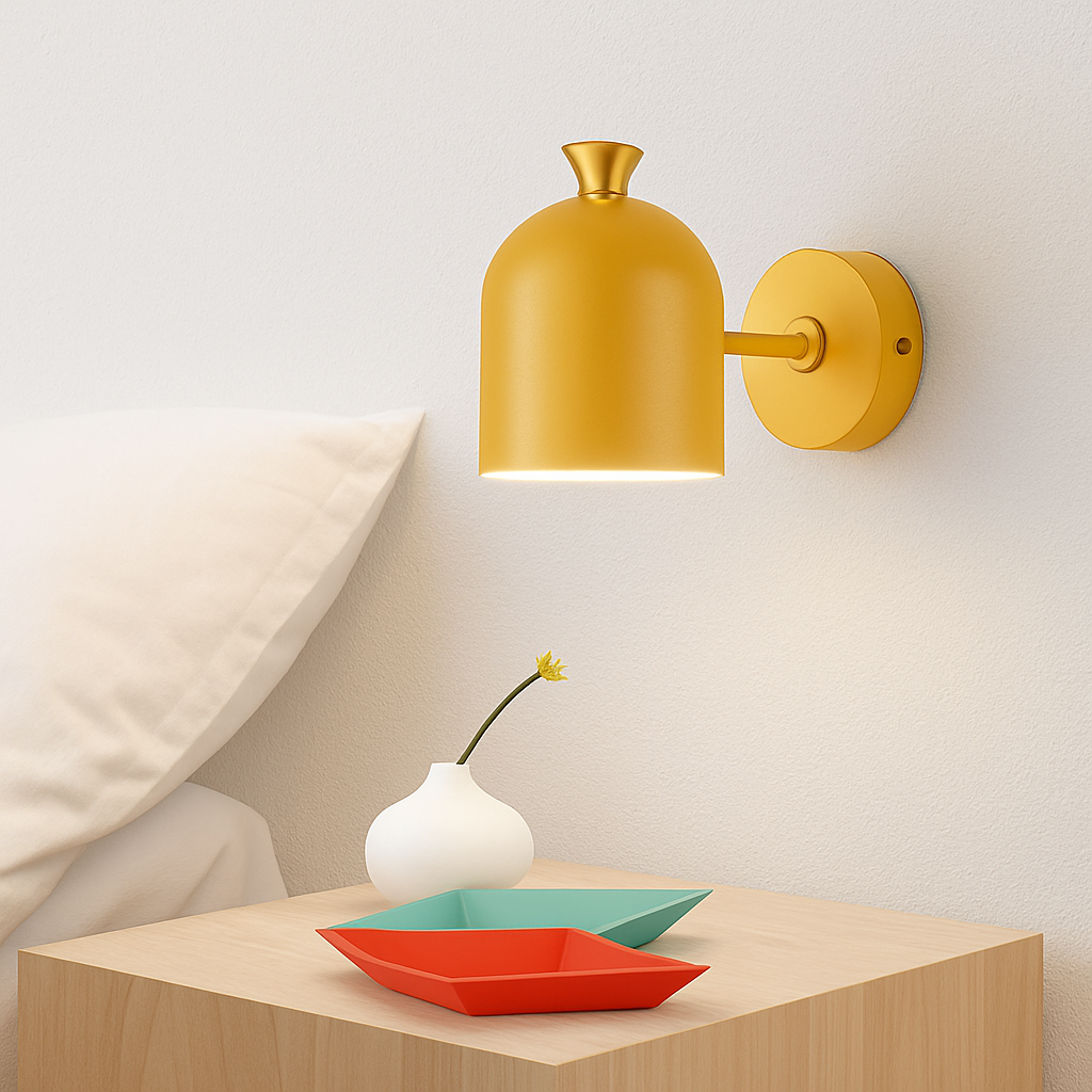 Applique murale LED abat-jour arrondi orientable de couleur Deco - vue 3 sur 9