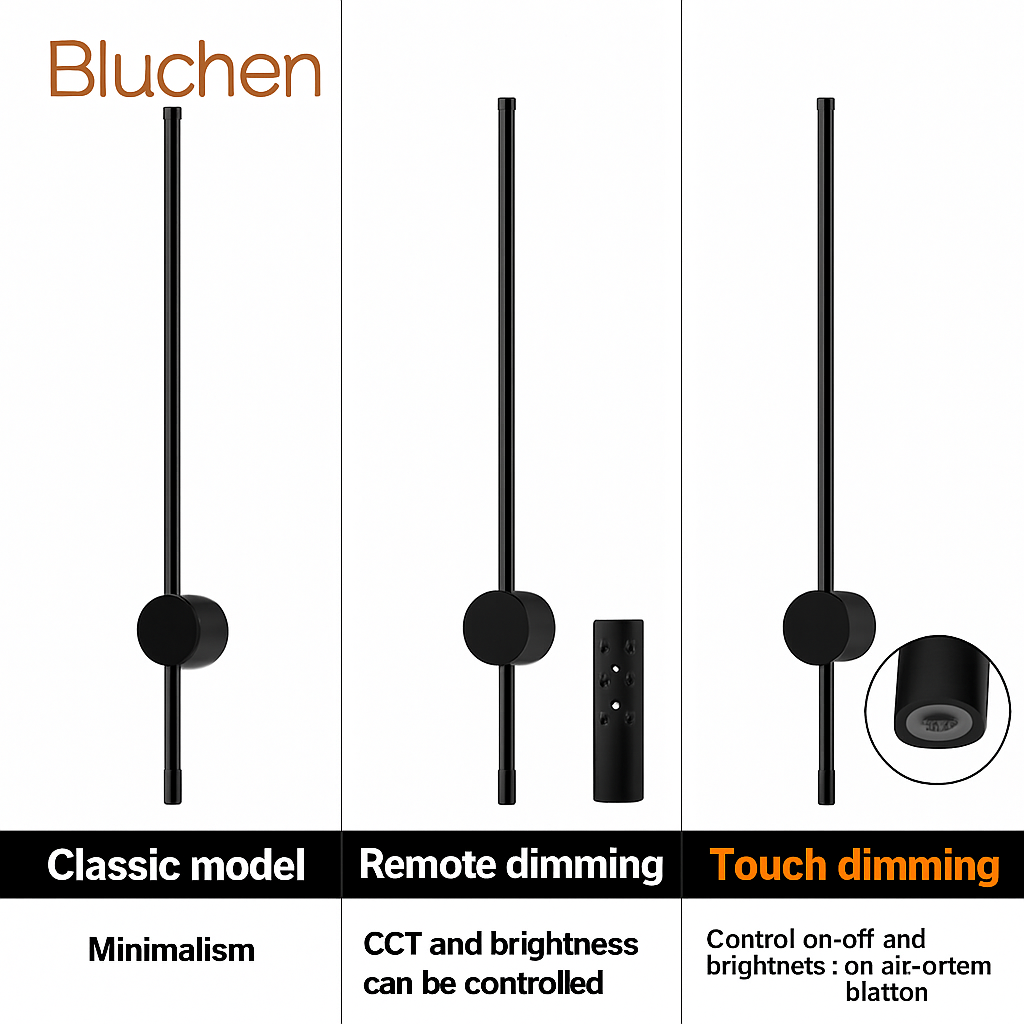 LED-Wandleuchte mit Fernbedienung und Dimmer modern - vue 5 sur 18