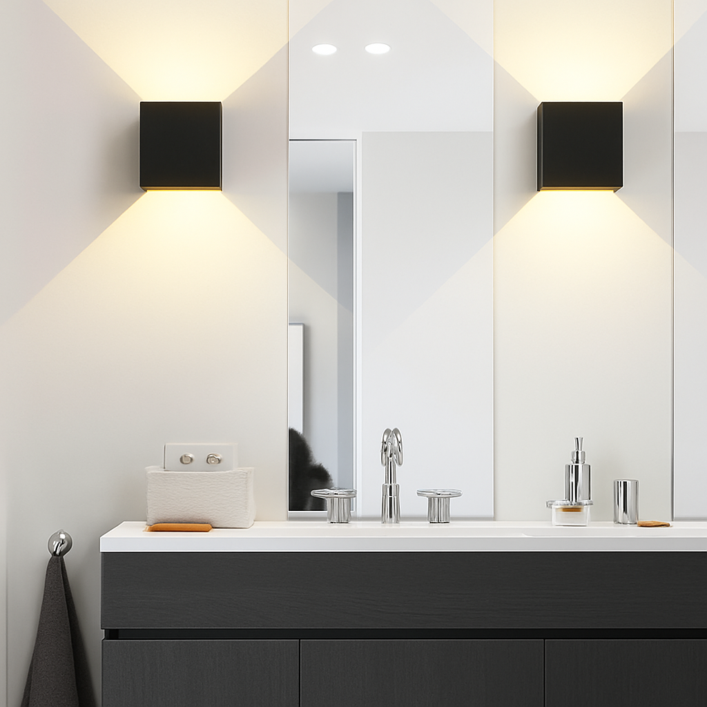 applique murale led carrées en aluminium pour décoration murale - vue 8 sur 11