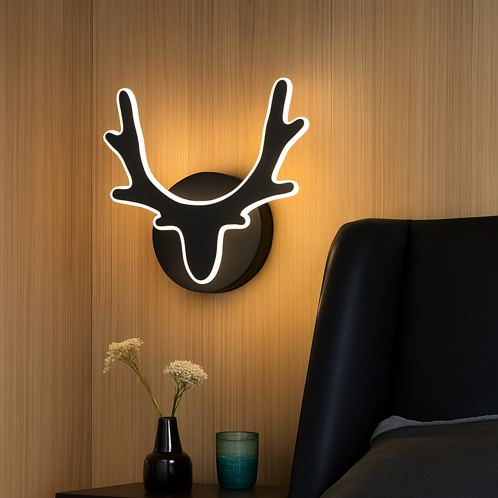 Applique murale LED créative en forme de cerf - vue 5 sur 10