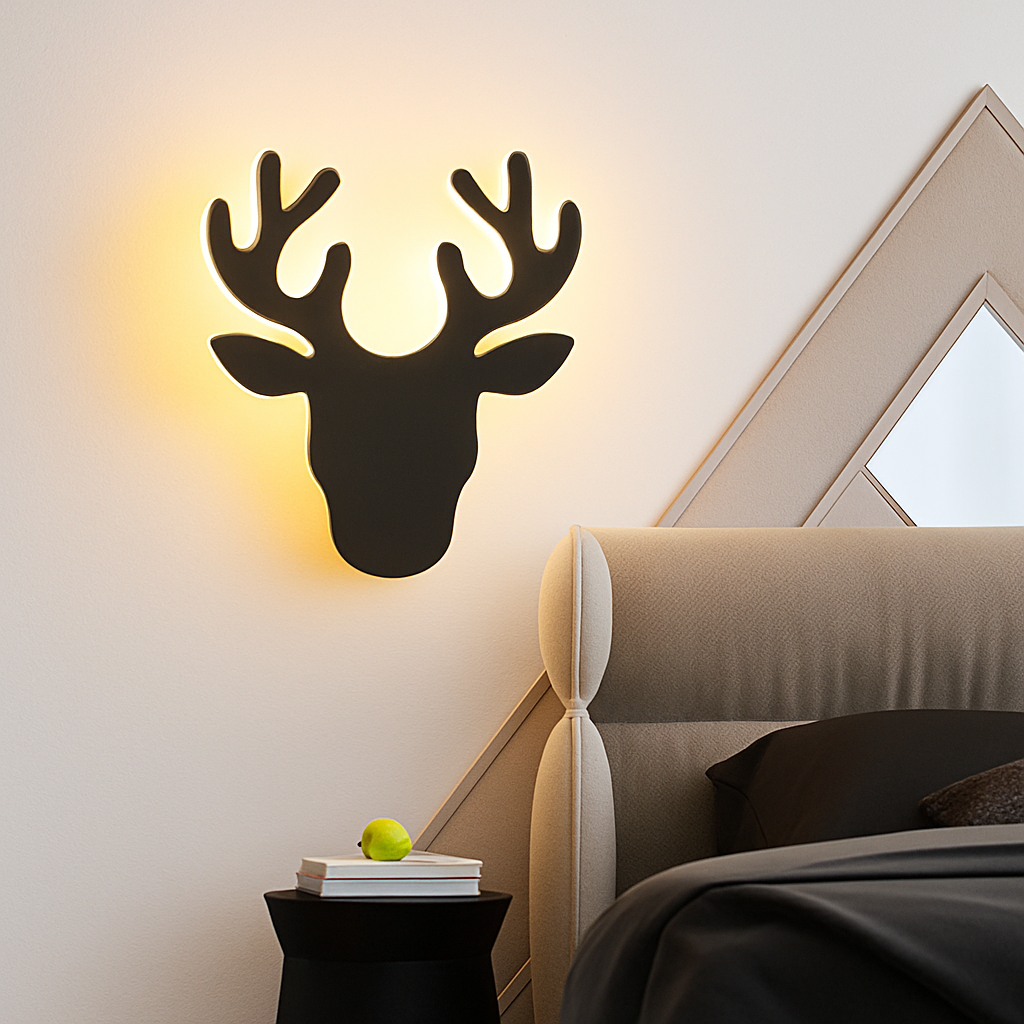 Applique murale LED créative en forme de cerf - vue 6 sur 10