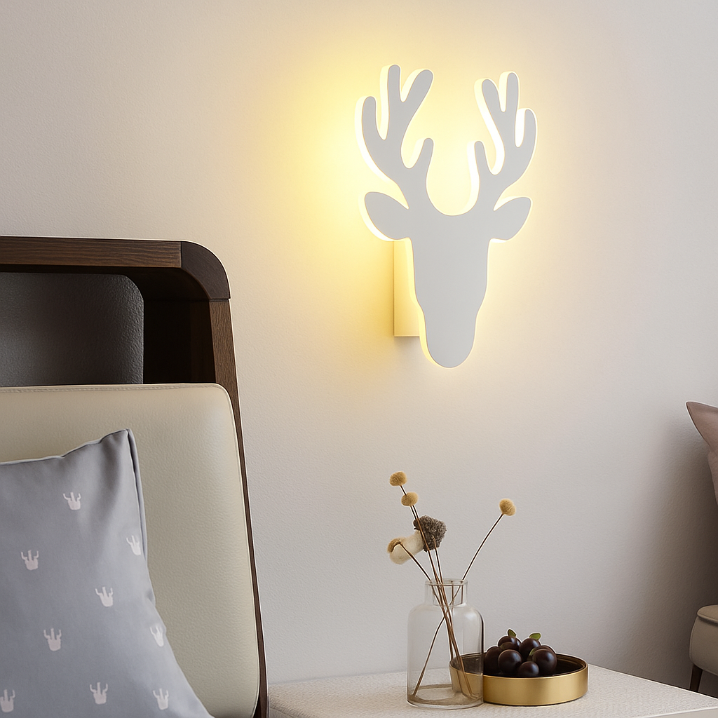 Applique murale LED créative en forme de cerf - vue 7 sur 10