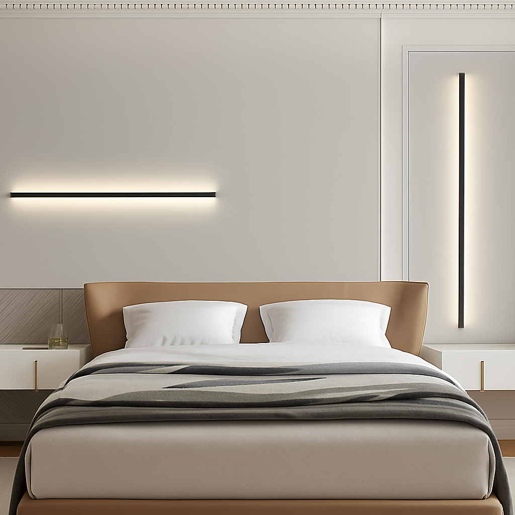 Minimalistische LED-Wandleuchte Kubus aus Aluminium mit Fernbedienung und dimmbar - vue 3 sur 22