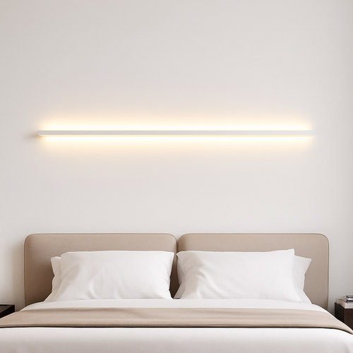 Minimalistische LED-Wandleuchte Kubus aus Aluminium mit Fernbedienung und dimmbar - vue 5 sur 22