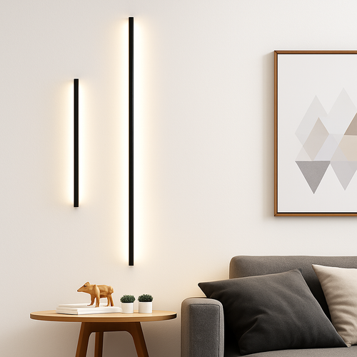 Minimalistische LED-Wandleuchte Kubus aus Aluminium mit Fernbedienung und dimmbar - vue 6 sur 22