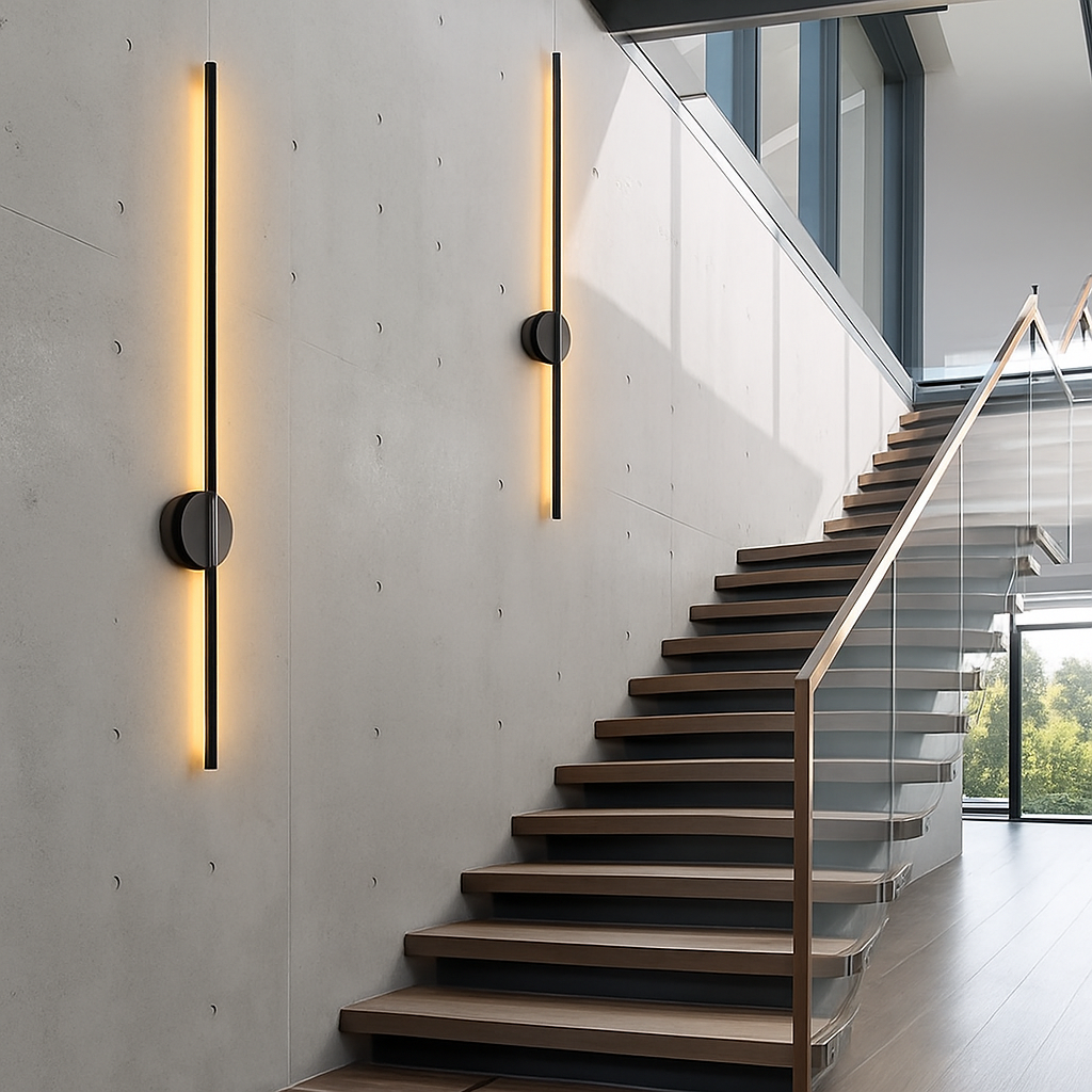 Applique murale LED d'intérieur en or et noir - vue 4 sur 23