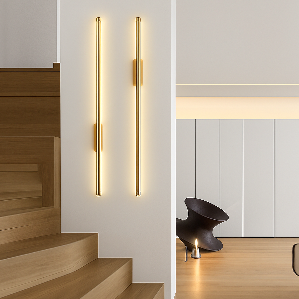 Applique murale LED d'intérieur en or et noir - vue 5 sur 23