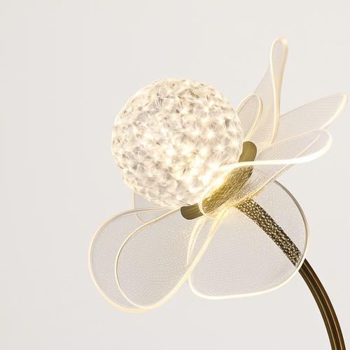 applique murale led de luxe en forme de fleur décorative