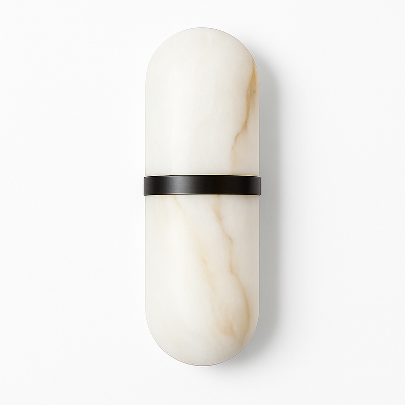 applique murale led demi-cylindre imitation marbre