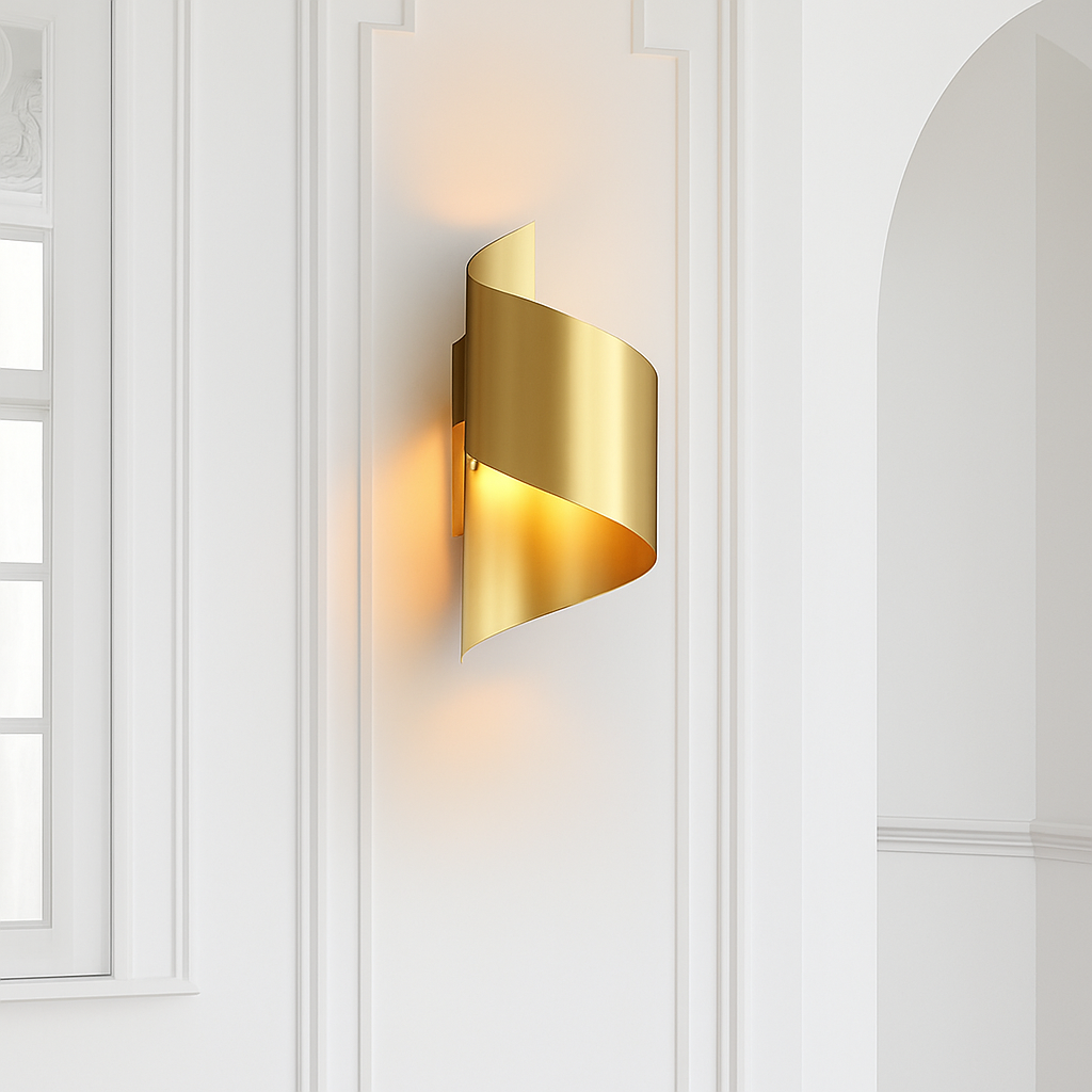 Applique murale LED design dorée moderne - vue 5 sur 7