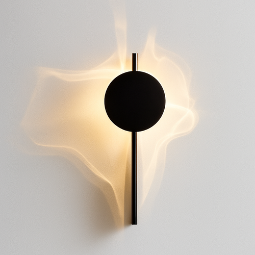 LED-Wandleuchte aus Edelstahl im Science-Fiction-Stil