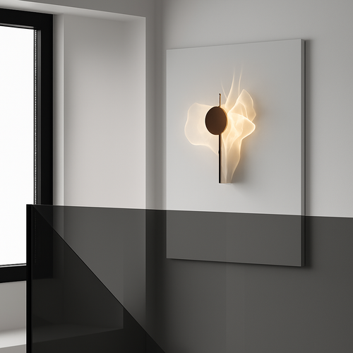 LED-Wandleuchte aus Edelstahl im Science-Fiction-Stil - vue 6 sur 7