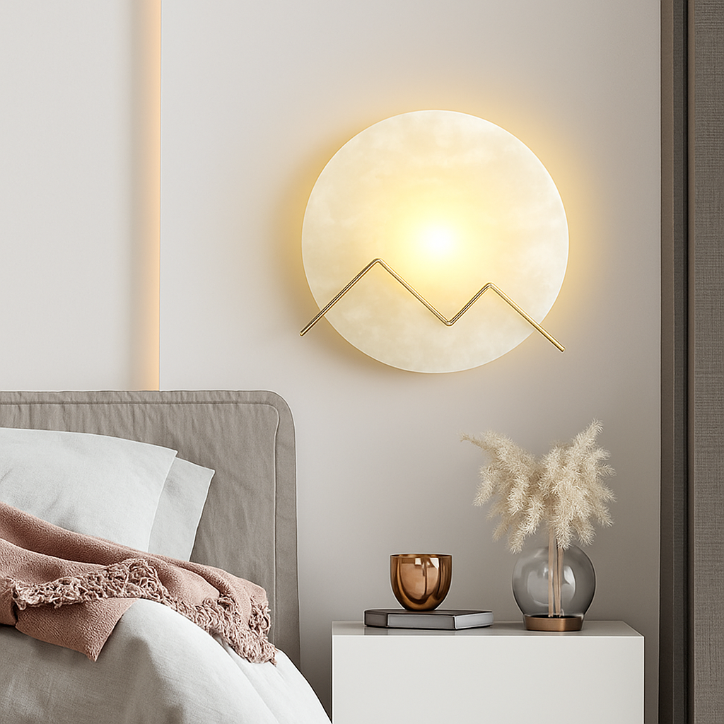 applique murale led en cuivre marbré pour hôtel bar - vue 3 sur 7