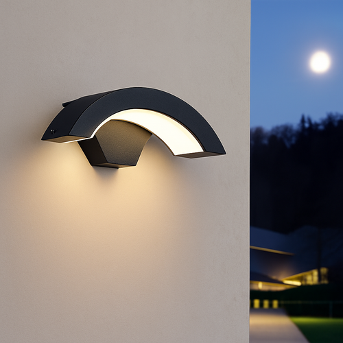 Kreative LED-Außenwandleuchte in Mondform, wasserdicht - vue 5 sur 10