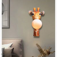 applique murale led girafe dessin animé moderne enfant européen maison salon chambre