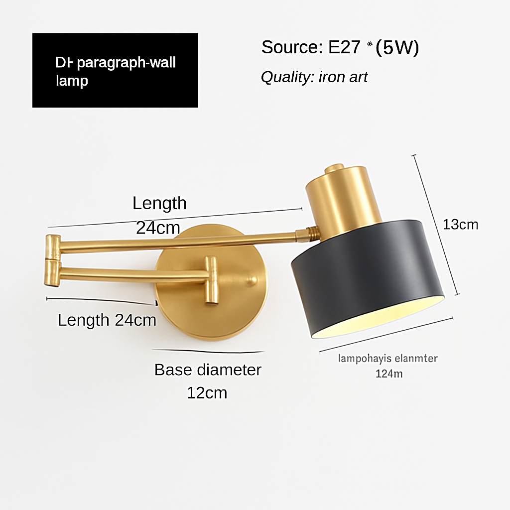 applique murale led à intensité variable pour lecture et étude - vue 10 sur 14