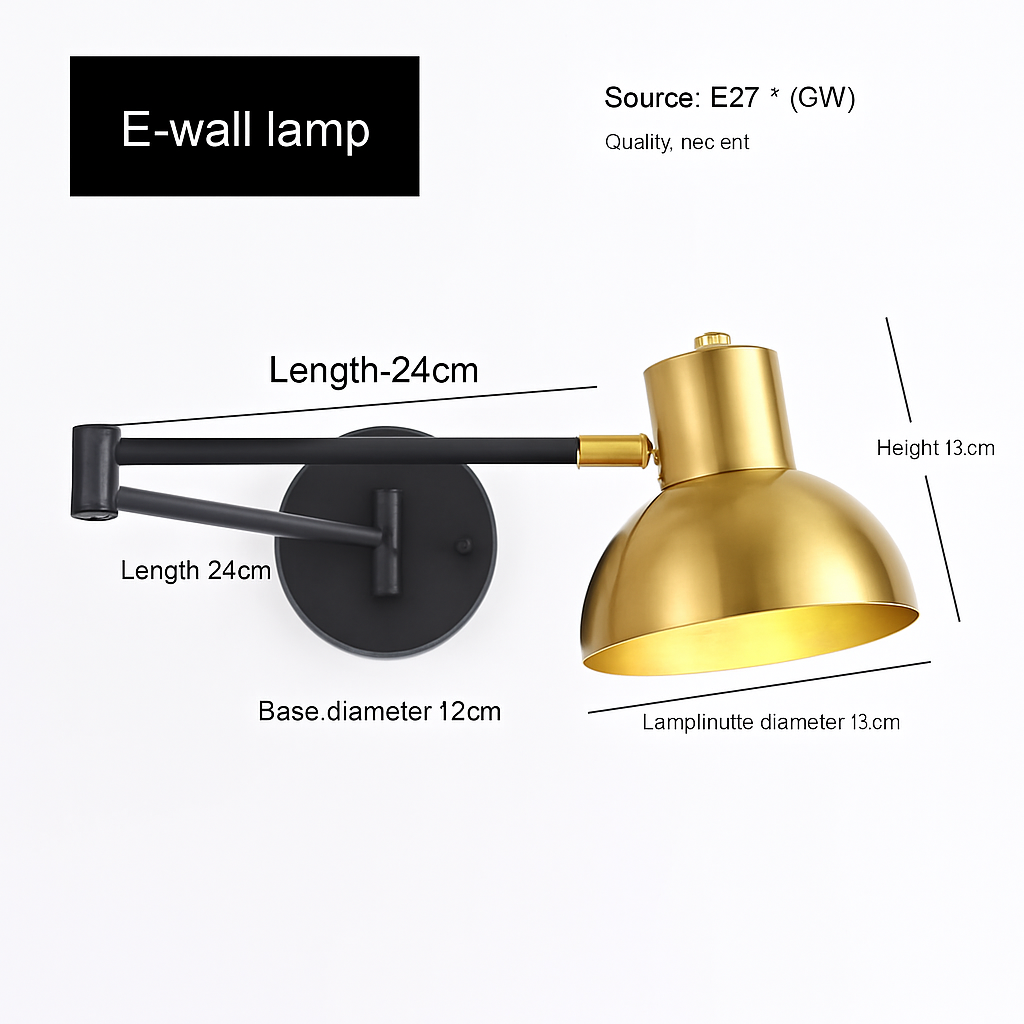 applique murale led à intensité variable pour lecture et étude - vue 11 sur 14