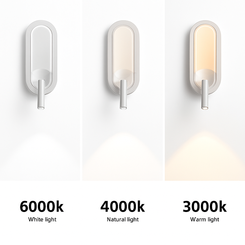 Applique murale LED lampe liseuse pour chambre hôtel tête de lit nuit livre lampe Rotation chevet avec intérieur LED Booklight 90-260V