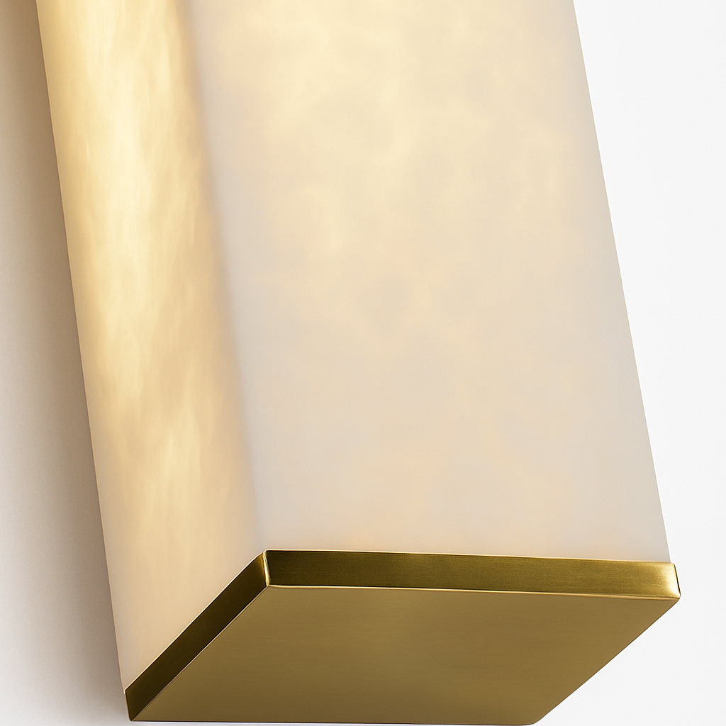 applique murale led marbre moderne en cuivre naturel - vue 8 sur 12