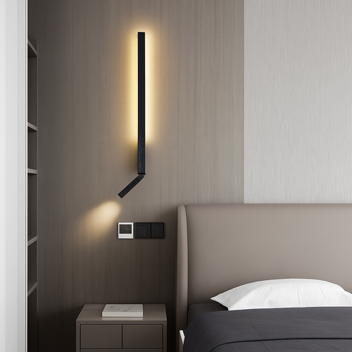 applique murale led minimaliste avec interrupteur angle réglable 3000k - vue 4 sur 18