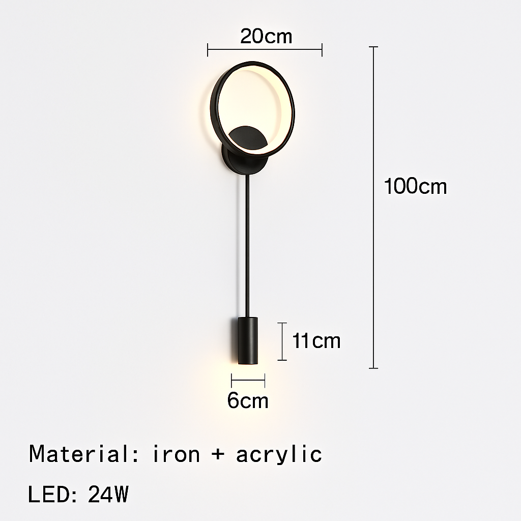 Moderne LED-Wandleuchte mit variabler Farbtemperatur