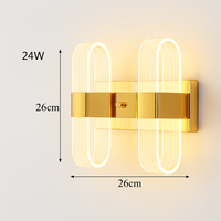 applique murale LED moderne elliptique pour décoration intérieure