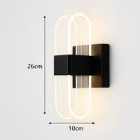 applique murale LED moderne elliptique pour décoration intérieure