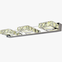 Moderne LED-Wandleuchte aus Kristall in quadratischer Form