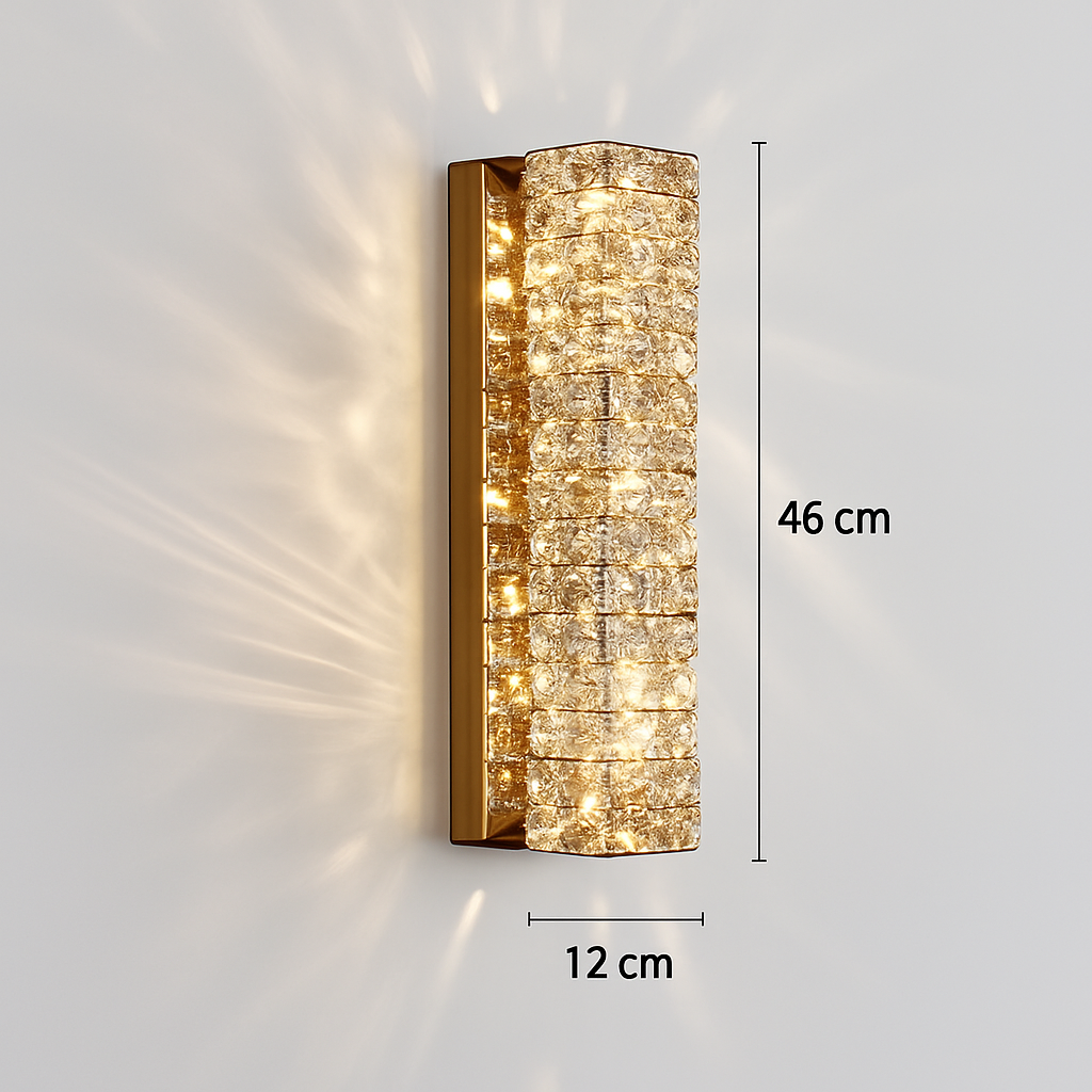 applique murale led moderne en cristal k9 de luxe décorative - vue 5 sur 19