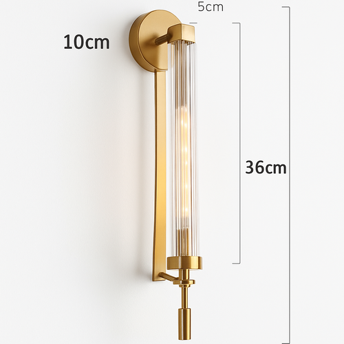 Moderne LED-Wandleuchte aus Messing, kreative Dekoration - vue 3 sur 8