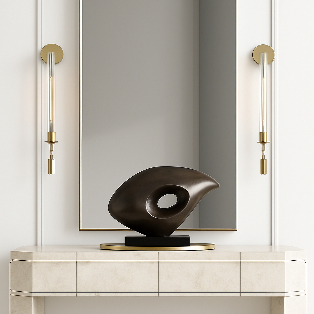 Moderne LED-Wandleuchte aus Messing, kreative Dekoration - vue 3 sur 8