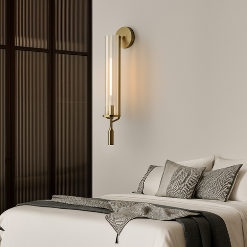 Moderne LED-Wandleuchte aus Messing, kreative Dekoration - vue 5 sur 8