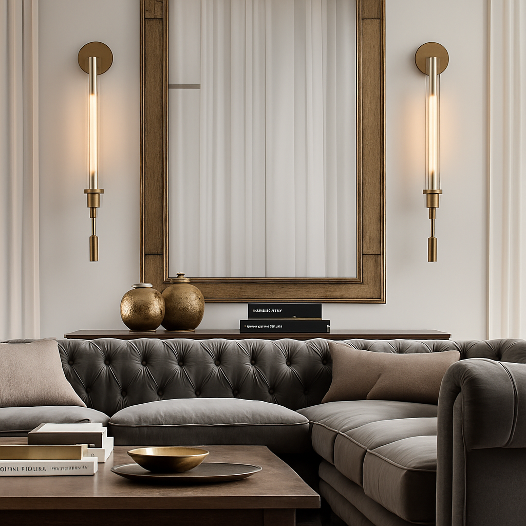 Moderne LED-Wandleuchte aus Messing, kreative Dekoration - vue 5 sur 8
