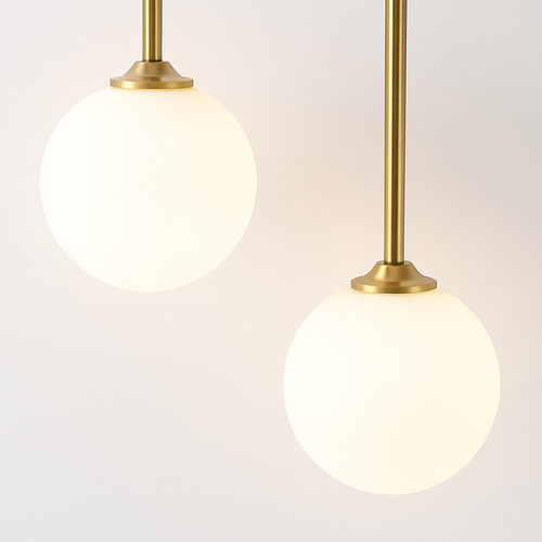 Moderne LED-Wandleuchte aus Opalglas - vue 8 sur 10