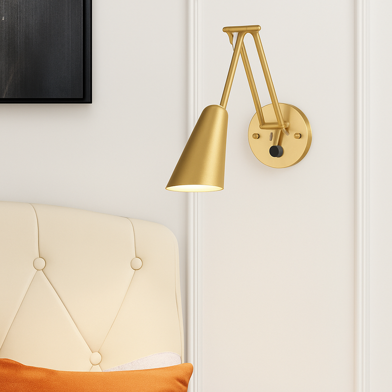 applique murale led moderne à intensité variable télescopique pliable pour étude