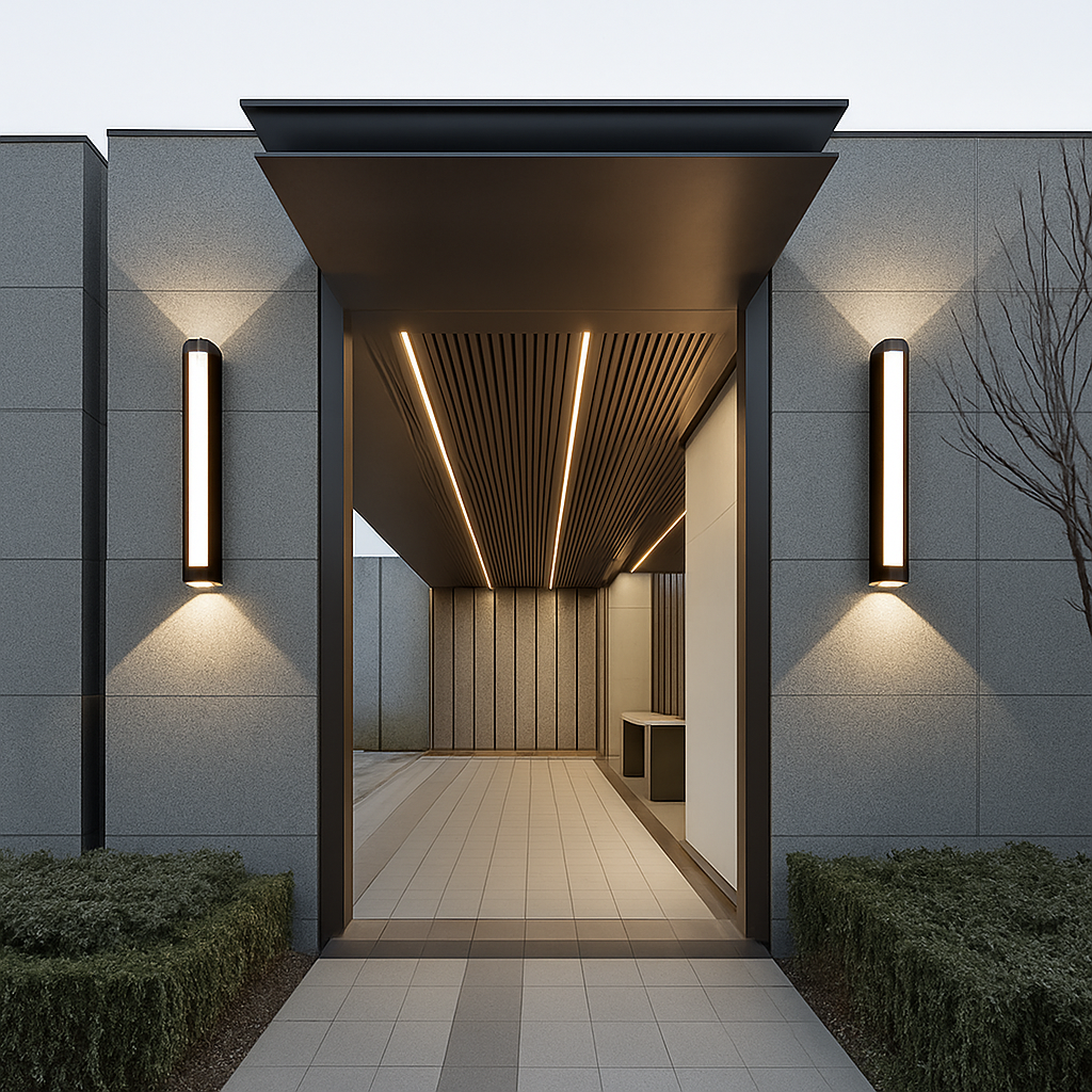 applique murale led moderne étanche en aluminium pour extérieur - vue 4 sur 5