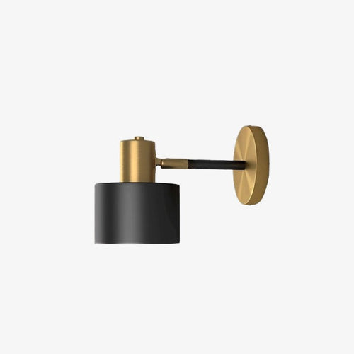 Applique murale LED noir et laiton doré Aveiro