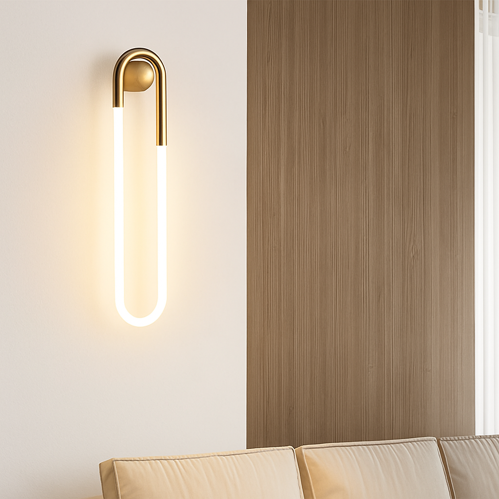 applique murale à led ovale en métal et acrylique décoratif - vue 4 sur 9