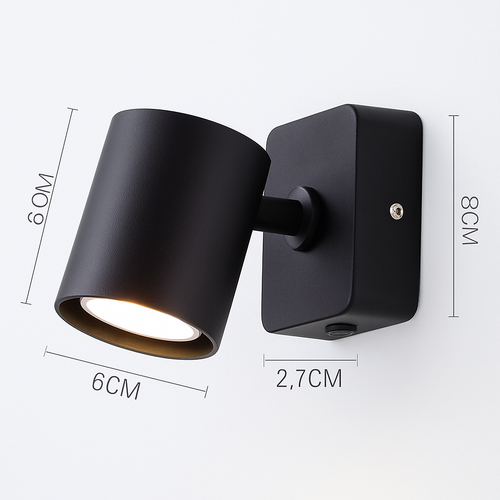 LED-Wandleuchte klappbar und drehbar im modernen Stil für Hotel - vue 4 sur 10