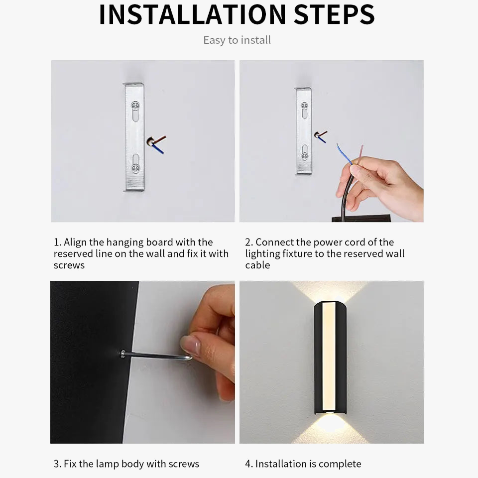 applique murale led pour éclairage extérieur et jardin