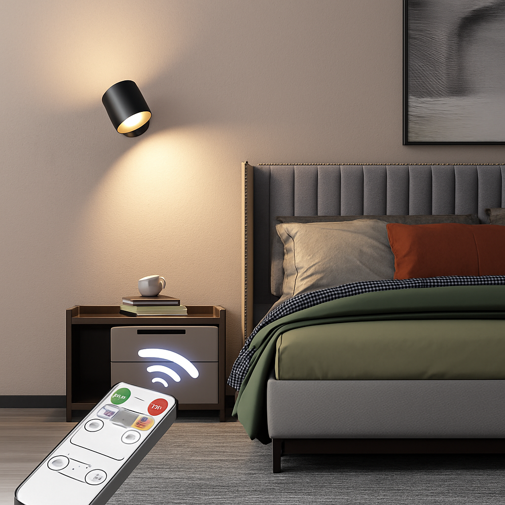 Applique murale LED rechargeable avec télécommande tactile - vue 4 sur 9